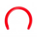 Barre Piercing Circulaire Fer &agrave; Cheval Bioflex / Bioplast Rouge