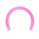 Barre Piercing Circulaire Fer &agrave; Cheval Bioflex / Bioplast Rose