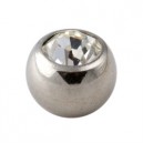 Boule Diamant Strass Blanc Seule