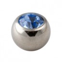 Boule Diamant Strass Bleu Clair Seule