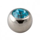 Boule Diamant Strass Turquoise Seule