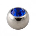 Boule Diamant Strass Bleu Fonc&eacute; Seule