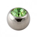 Boule Diamant Strass Vert Clair Seule