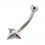 Piercing Arcade Acier Chirurgical 3 Piques Diamant Blanc