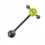 Piercing Langue Acrylique Transparent Composé Jaune Boules