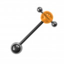 Langue Acrylique Transparent Compos&eacute; Orange Boules