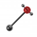 Langue Acrylique Transparent Compos&eacute; Rouge Boules