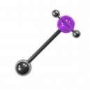 Langue Acrylique Transparent Compos&eacute; Violet Boules