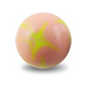 Boule Acrylique Etoile Peinte &agrave; la Main Jaune / Beige