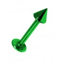 Labret / L&egrave;vre Anodis&eacute; Vert Pique