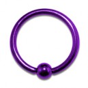 Labret / Anneau Anodis&eacute; Violet BCR