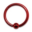 Labret / Anneau Anodis&eacute; Rouge BCR