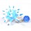 Piercing Nombril Silicone Blanc / Bleu