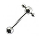 Langue Barbell Transversal deux Boules