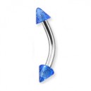 Arcade Acrylique Bleu Foncé Scintillant Piques