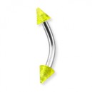 Arcade Acrylique Jaune Scintillant Piques