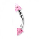Arcade Acrylique Rose Scintillant Piques
