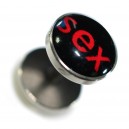 Faux Plug Acier Chirurgical 316L Logo Sex