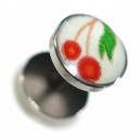 Faux Plug Acier Chirurgical 316L Logo Cerises
