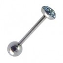 Langue Cristaux Strass Bleus Clair couverts d'Epoxy