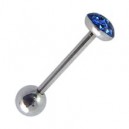 Langue Cristaux Strass Bleus Foncé couverts d'Epoxy