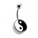Nombril Acier 316L Logo Yin-Yang