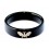 Bijou Bague Noire Réactive UV Papillon
