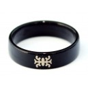 Bijou Bague Noire R&eacute;active UV Azteque