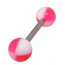 Langue Acrylique Rose / Blanc