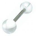Piercing Langue Acrylique Blanc / Transparent