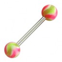 Piercing Langue Acrylique Rose / Vert