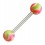 Piercing Langue Acrylique Rose / Vert