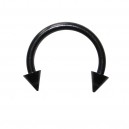 Tragus / Septum Bioplast Blackline Noir Piques