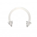 Tragus / Septum Bioplast Blanc Piques