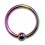 Piercing Anneau Anodisé Multicolore fermeture Boule