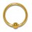 Piercing Anneau Anodisé Doré fermeture Boule