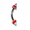Arcade Acrylique Vagues Rouge / Bleu
