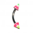 Arcade Acrylique Vagues Rose / Vert