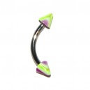 Arcade Acrylique Rayures Violet / Vert