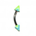 Arcade Acrylique Rayures Vert / Bleu