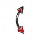 Arcade Acrylique Rayures Noir / Rouge