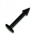 Tragus / Labret Blackline Titane Anodis&eacute; Noir Pique