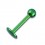 Piercing Tragus / Labret Titane Anodisé Vert Boule