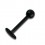 Piercing Tragus / Labret Blackline Titane Anodisé Noir Boule