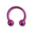 Tragus / Oreille Titane Anodis&eacute; Rose Deux Boules