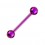 Piercing Langue Titane Anodisé Rose Boules