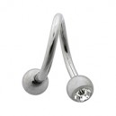 Spirale / Helix Acier Chirurgical Diamant Blanc