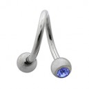 Spirale / Helix Acier Chirurgical Diamant Bleu