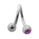 Spirale / Helix Acier Chirurgical Diamant Violet