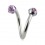 Piercing Spirale Acier Chirurgical 5 Diamants Violets